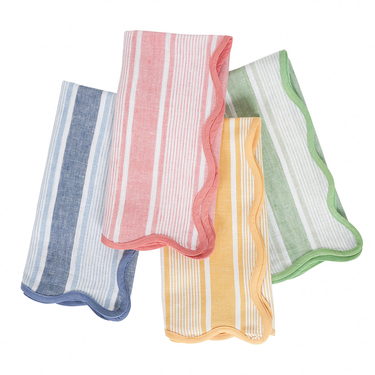 Cabana Stripe Napkin, Sunshine/Ocean/Seagrass/Coral