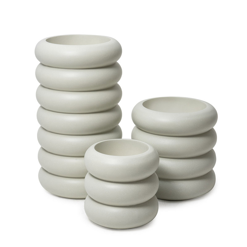 Jardinière Rampaal de 14 pouces de hauteur, Beige
