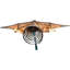 10-Light 12-Point Capiz Star and Center Gem Tree Topper