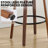 Curved Wood Swivel Barstools-PU Leather best for kitch island,home bar and workspaces-91180375-91180371