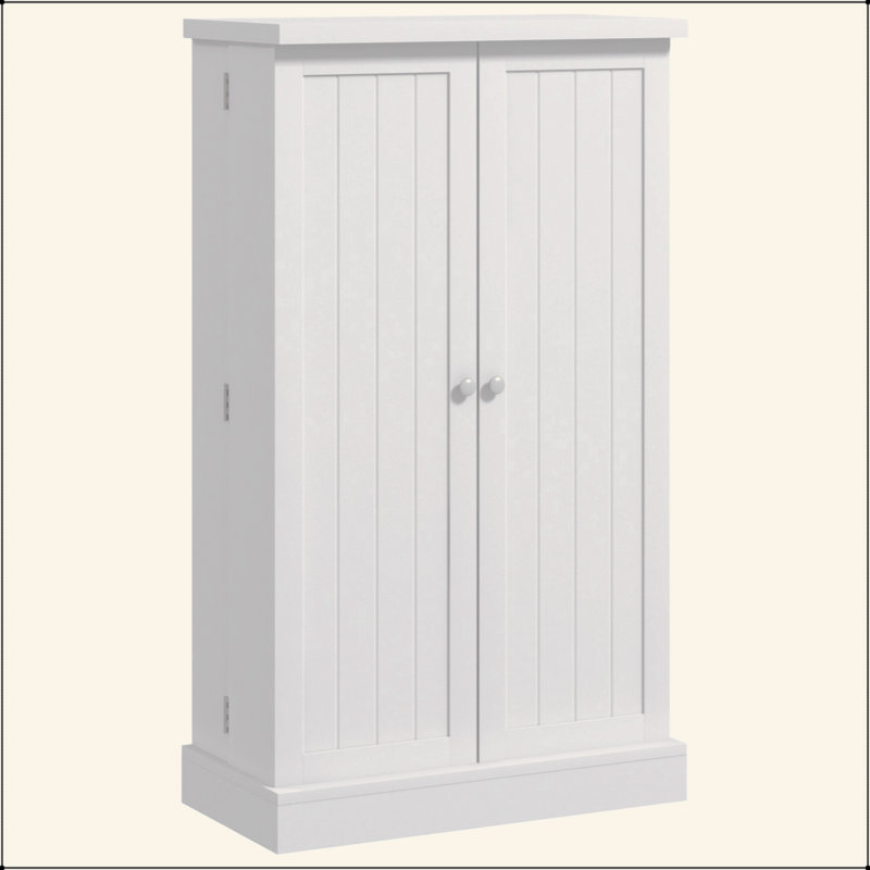 Armoire de rangement pour garde-manger de 41 po, armoire de cuisine autoportante avec 12 tablettes de porte, portes doubles, étagère à 5 niveaux et tablettes réglables