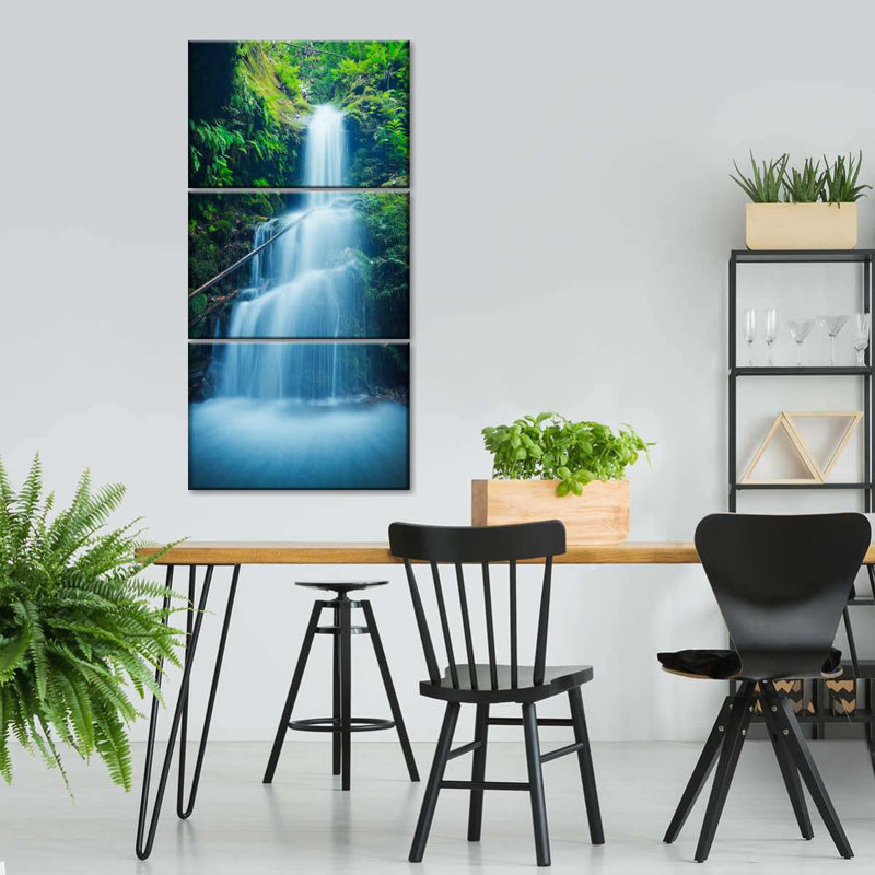«Asian Waterfalls», reproduction d'art sur toile, H 27 po x l 12 po x P 1 po