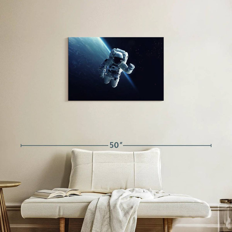 Oberle Astronaut Floating In Space, 20" H x 30" W