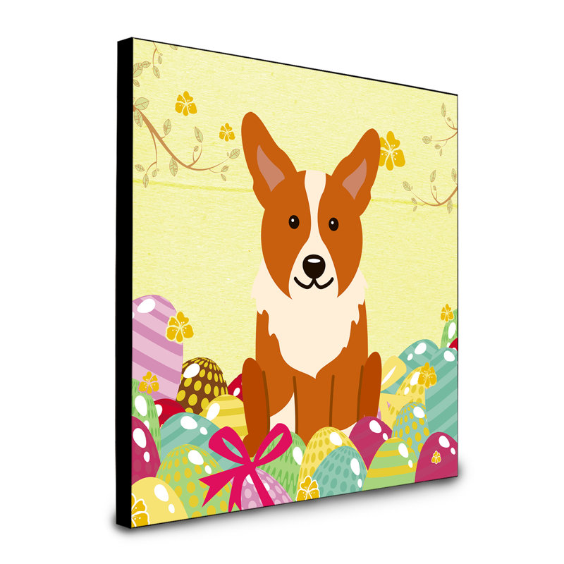 Panneau mural d’art œufs Sentire, Corgi