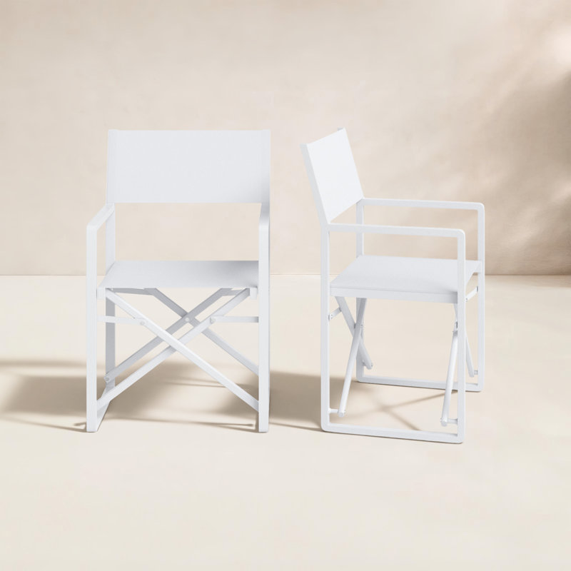 Sunset Director Chair, White