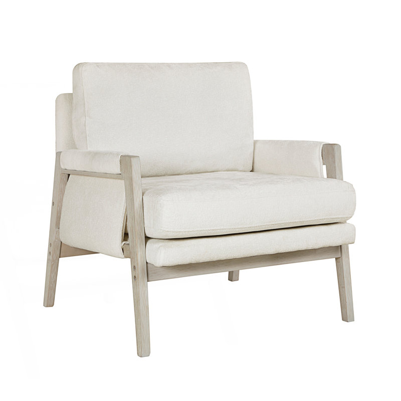 Chaise d'appoint moderne, fauteuil, chaise confortable, Crème, crème
