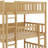 Triple-Tier Bunk Bed In Solid Rubber Wood, Featuring Integrated Ladders And Removable Safety Guardrails-1835446209