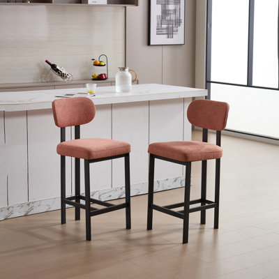 Modern Upholstered Fabric Counter Height Barstools