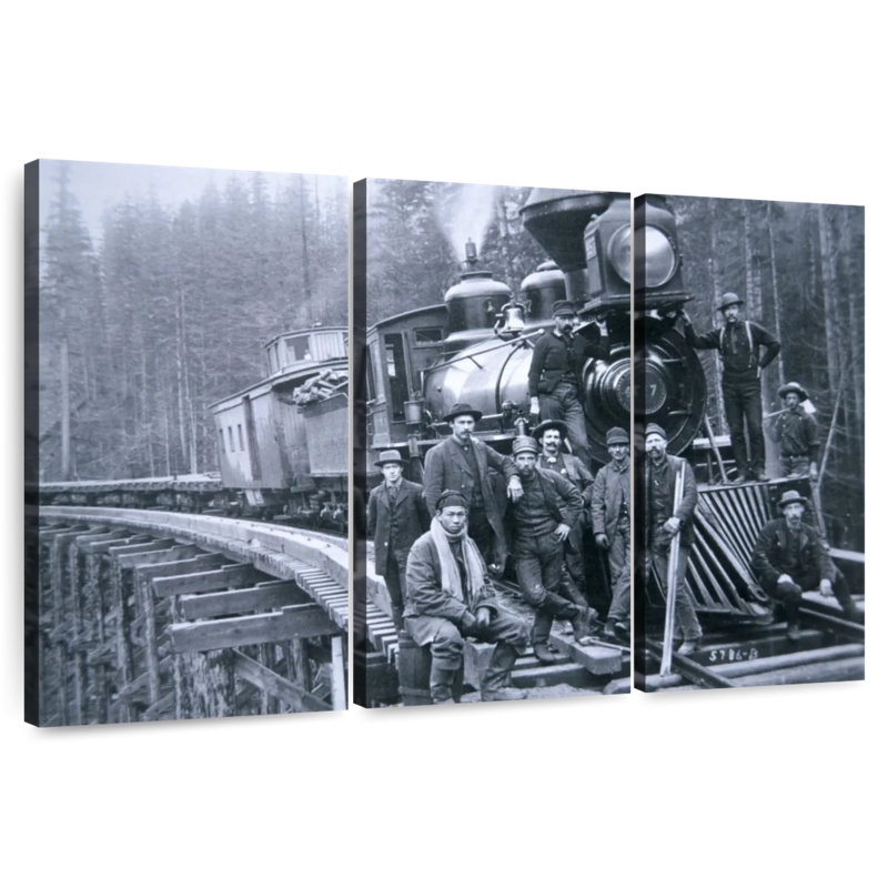 Lilie Railroad Construction Crew 1886, 32" H x 50" W