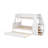 Twin Over Full Bunk Bed With Trundle And Desk, Three Storage Drawers And Shelf-954859152
