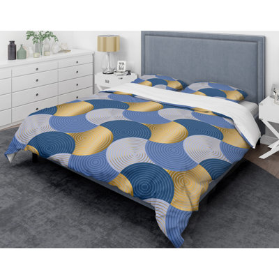 Ensemble de housse de couette mid-century rétro waves x