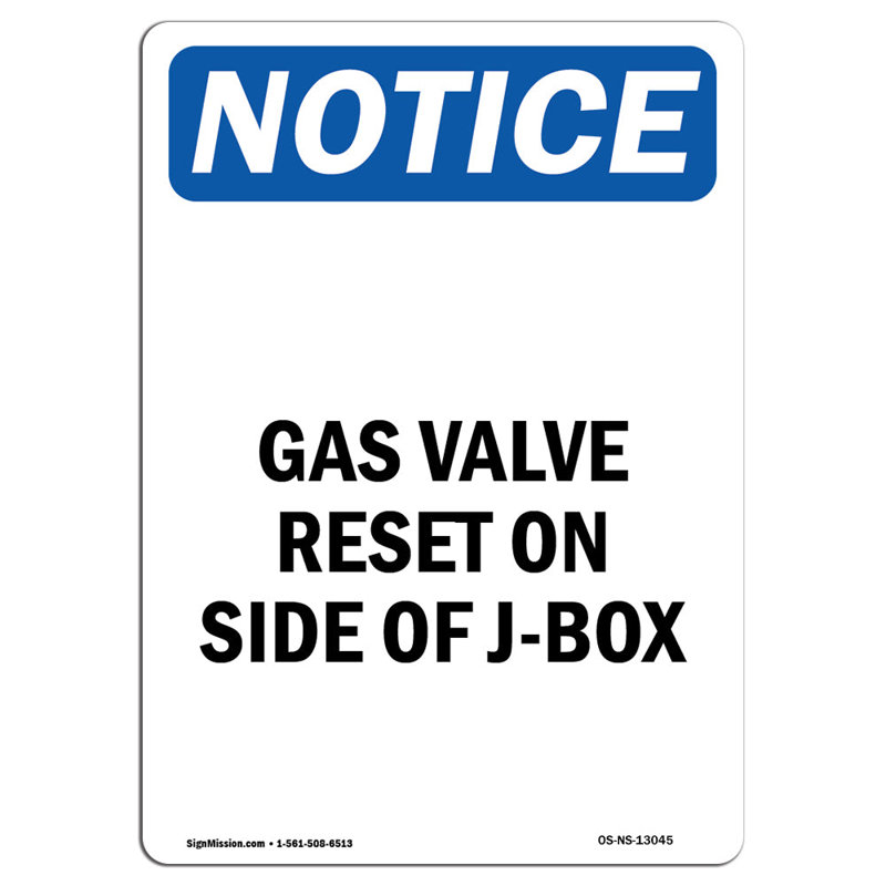 Gas Valve Reset