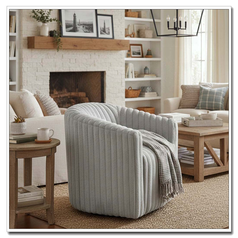 Fauteuil demi-tonneau pivotant Plush