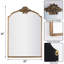 Miroir mural arqué en métal de style baroque-2056366266-2056366264