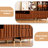 114.2''w Walnut Finish Entertainment Center For Tvs Up To 65", Mid-century Modern Wood Media Console Includes Tv Stand With Storage And Two 3-tier Display Case With 2 Drawers For Living Room And Bedroom, Brown-2005010008