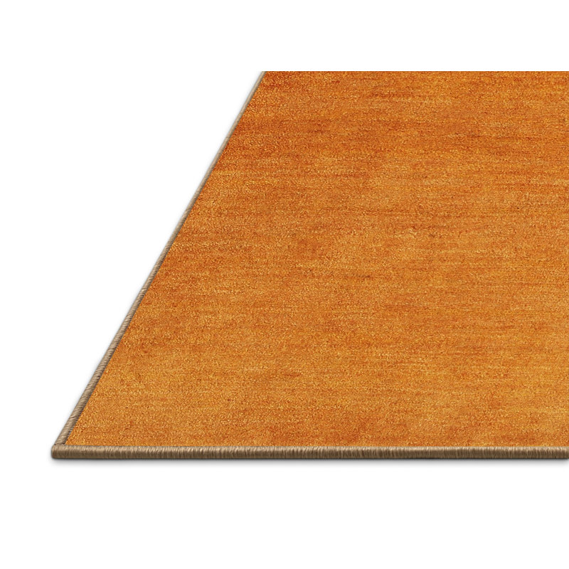 Tapis contemporain jaune, Rectangle 5 pi x 7 pi