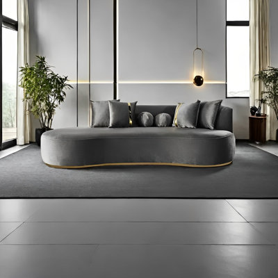 Creative curved flannelette casual chaise lounge