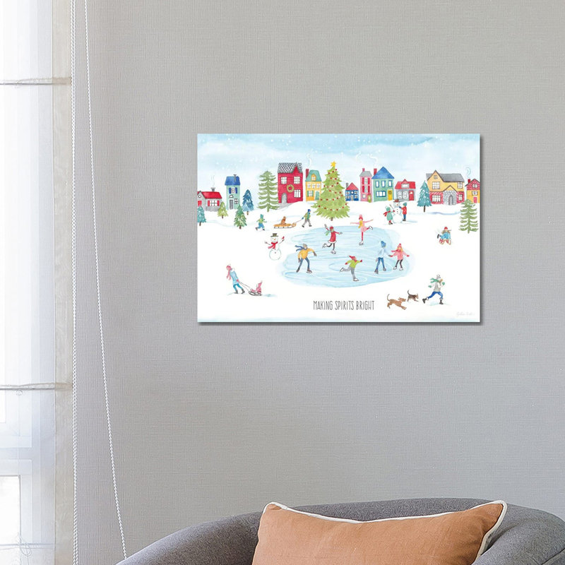 Vintage Holiday Cheer landscape 1 Piece Wrapped Canvas Wall Art, 66.04 cm H x 45.72 cm W x 1.91 cm D