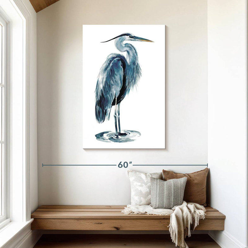 Héron bleu Brampt I, H 45 po x l 30 po