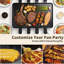 1300W Electric Tabletop Grill, 2‑in‑1 Reversible Griddle Plate with 8 Mini Non‑Stick Pans, UK Plug Indoor BBQ Raclette Grill for Family Party