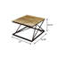 3 pièces 31,9 po et 15,9 po rustique Ensemble de table, naturel / noir-1444769355