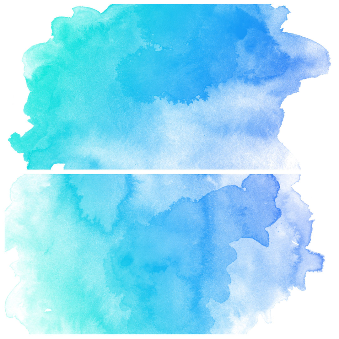 Set of Colourful Water Colour Background - Wrapped Canvas Graphic Art