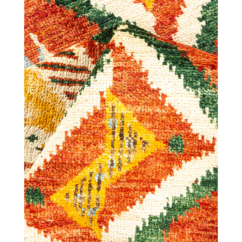 Contemporary One-of-a-Kind 6' 0" x 9' 1" Hand Knotted Area Rug
