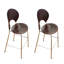 Chaise d'appoint à dossier noisette en argent massif (ensemble de 2)-2027542776
