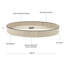 Plateau décoratif rond en faux bois rustique pour comptoir de cuisine, bois flottant gris, paquet de 1-754014683