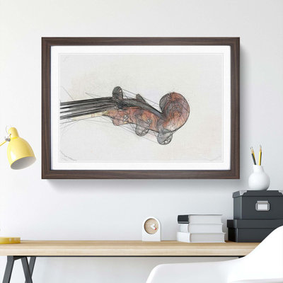 The Scroll of a Violin in Abstract - Framed Print