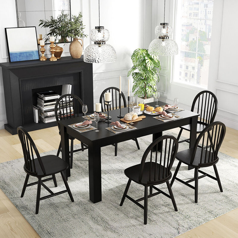 Bunel 6 - Person Four Leg Dining Set