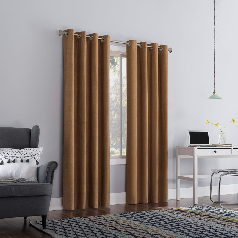 Pecan Blackout Thermal Insulated Grommet Curtain Panel