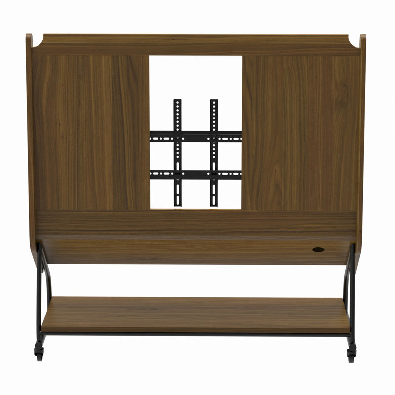 Meuble télé mobile pour téléviseur de 32 à 50 po avec écran de projecteur et prises de courant, chariot à roulettes réglable pour la maison