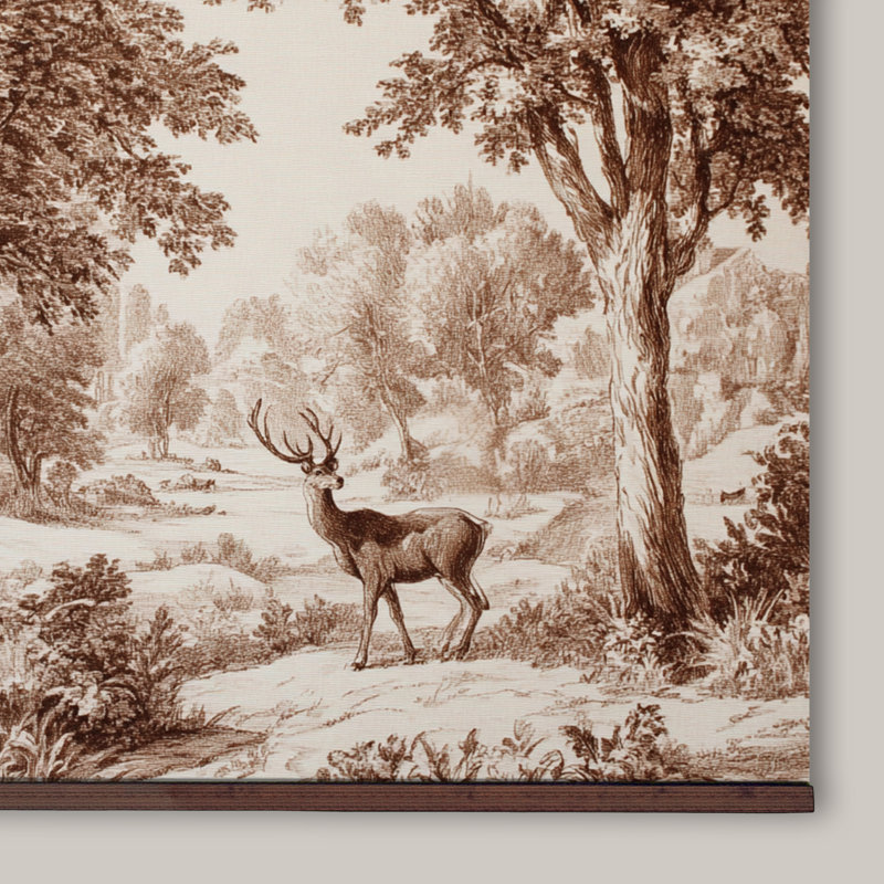 «Rustic Woodland Deer», art mural tapisserie, H 40 po x l 60 po