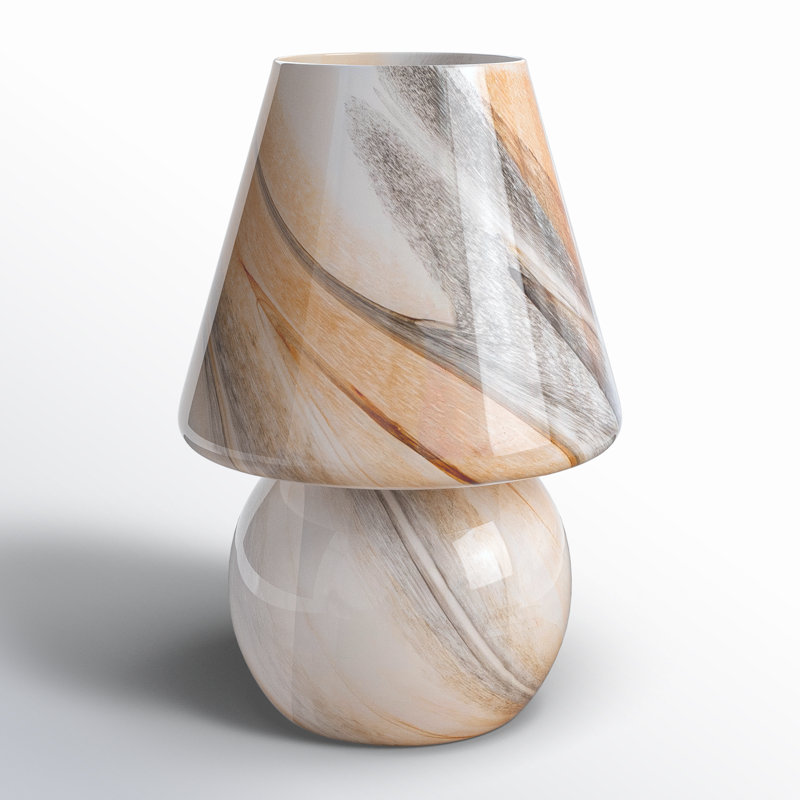 Norfolk Glass Table Lamp, Gray