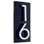 Floating Modern 6" Number Vertical Address Plaque (2 Characters) - Roman Bronze/Two Tone