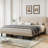 Bed Frame With Headboard, Upholstered Bed Frame With Wood Slats, Sturdy Support Feet, No Box Spring Needed-165975670-165975666
