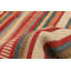 Tapis décoratif rouge en laine rayée à plat 6 pi 7 po x 9 pi 2 po Emmett-Edward