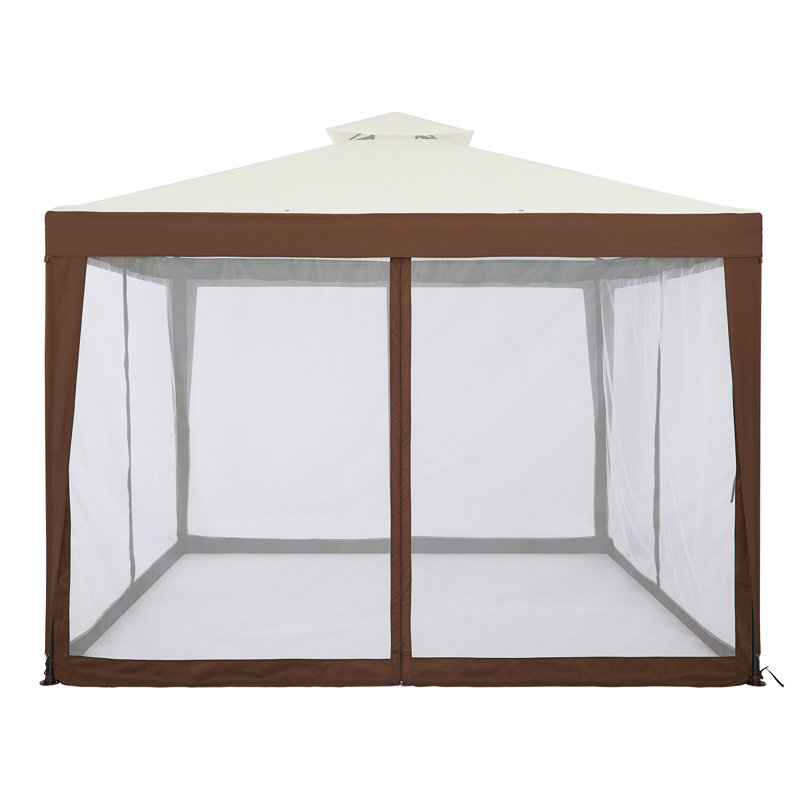 Annum 3m x 3m Metal Patio Gazebo, Brown