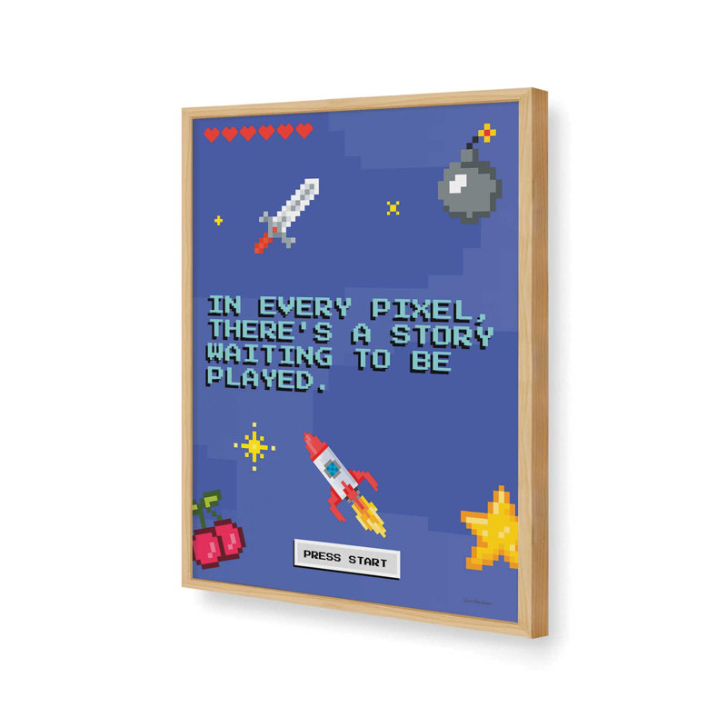 «In Every Pixel» par Seven Trees Design, reproduction d'art, L 30 x H 40, Tanné, Impression encadrée