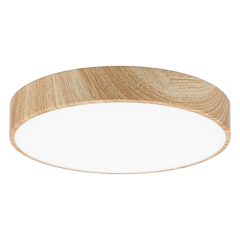 Flush Mount lighting wooden texture 13 inch