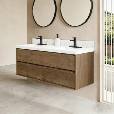 Meuble-lavabo flottant peu encombrant