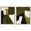 Ensemble de décoration de salon Olive Interplay Duet, reproduction d'art acrylique encadrée par Art Remedy, cadre argenté, 16 x 20-1092280777-1092280827