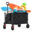 Foldable Trolley, Garden Camping Trolley With Handle, 150 L, Holds Up To 150 Kg, 4 Removable Wheels, Space-Saving, Outdoor, Ink Black-110972273