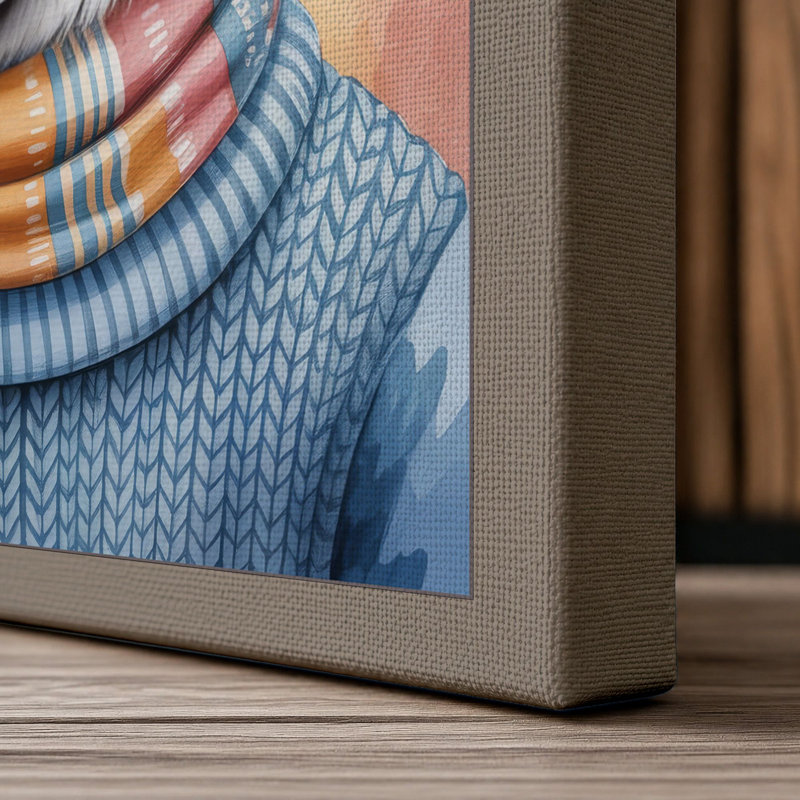 Fashionable Fox Modern - Print, 30x20 - 76.2 x 50.8 cm, Taupe Border