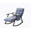 Chaise berçante pliante décontractée rembourrée, chaise berçante de salon réglable à haut dossier et repose-pieds, poches latérales placées dans le balcon du salon-348546599