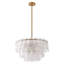Lustres en verre floral sculpté à la main 6 lumières Aurthur Glam  