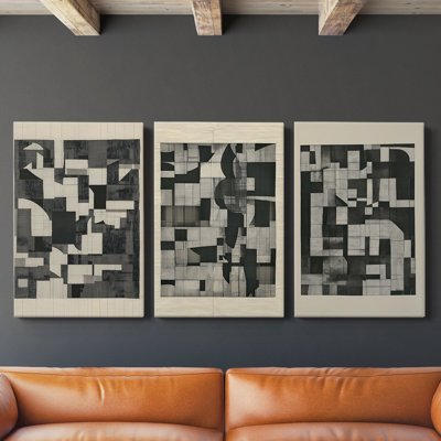 Abstract  Series  CCXLI  -Premium Gallery Wrapped Canvas Set -Ready to Hang