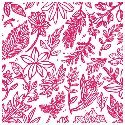 Tapis de bain rose Botanical Illustration