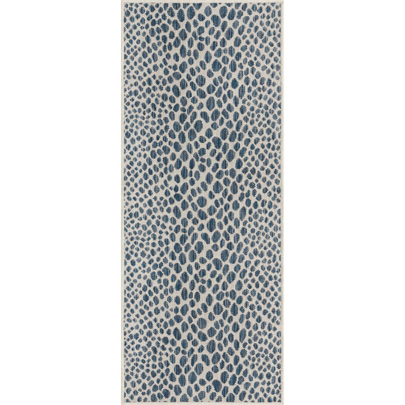 Outdoor Destiny Area Rug Navy Color, Runner 2' x 5'1"